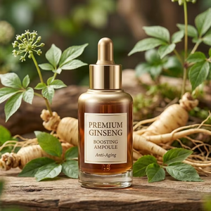 Ampolla de refuerzo de ginseng Premium ODM / OBM desarrollada y formulada en Corea Ginseng coreano antienvejecimiento - Product Image 1