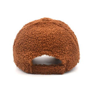 Customizable Teddy Fleece Baseball <b>Cap</b> with Soft Sherpa Texture Curved Brim Casual <b>Winter</b> Hat Custom Logo Wholesale Headwear - Product Image 5