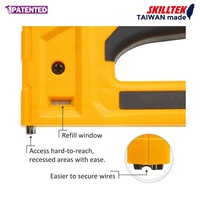 Pistolet agrafeur industriel 6-en-1 en plastique, pointe longue de précision, système de levier haute efficacité, origine Taïwan, service OEM