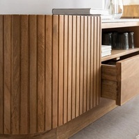 Meuble TV Vandana Vertex Neo en bois de manguier et marbre