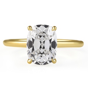 Anillo de Diamante Alargado de 2.22ct, Diamante Cultivado en Laboratorio con Certificado Personalizado, Anillo de Compromiso Solitario de Oro Amarillo de 18K, Fábrica - Product Image 3