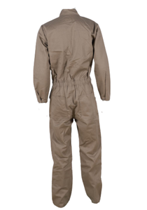 <b>Men's</b> Khaki <b>Work</b> Coverall Long Sleeve Dust Proof Utility <b>Overalls</b> Cotton Material - Product Image 4