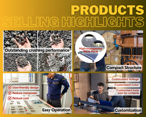 Fabriqué à Taïwan, marque Fong Chuan, FCGF-308, crible à gravier agrégé, alimentateur grizzly, jaune, capacité 200t/h - Product Image 3