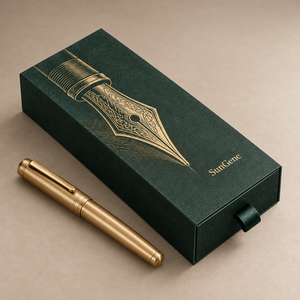 Boîte à tiroir personnalisée pour stylo-plume en laiton - Product Image 4