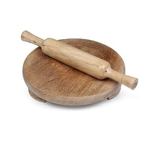 Rouleau à pâtisserie en laiton impérial écologique de qualité supérieure avec planche à chakla pour roti, chapati, pâte à pâtisserie, pain, pizza et biscuits - Product Image 2