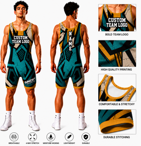 Nuevo Singlet de Lucha Libre para Hombre, Spandex/Poliéster 220g, Traje Ajustado para Levantamiento de Pesas - Product Image 1