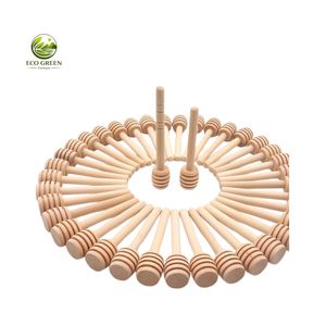 Premium Beech Wood Honey Dipper Stick Reusable Wooden Honey Spoon Stirrer for Honey <b>Tea</b> Coffee and Dessert - Product Image 4