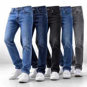 Jeans en denim pour hommes, vente en gros, usine, streetwear personnalisé, coupe droite, cargo ample, pantalons baggy pour hommes - Product Image 1