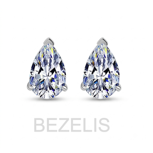 Boucles d'oreilles vintage en diamant poire, diamants de laboratoire de qualité supérieure couleur D, 3 carats, clarté VS - Product Image 4