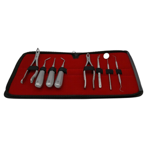 Kit de 8 Piezas de Instrumentos Dentales Ergonómicos de Acero Inoxidable para Extracción y Elevación, con Estuche Plegable de Viaje, Certificación CE - Product Image 6
