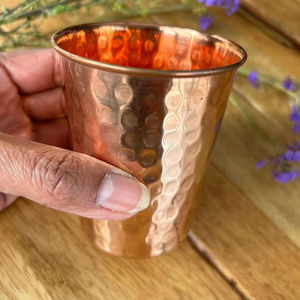 Gobelet en cuivre martelé à la main, verre à boire en métal rustique, vaisselle de cuisine artisanale, cadeau pour la maison, le restaurant et l'hôtel, usage quotidien - Product Image 4