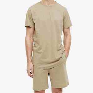 Conjunto de camiseta y pantalones cortos personalizados de algodón/poliéster para hombre, diseño de última moda, conjunto de verano de alta calidad, 2 piezas. - Product Image 1