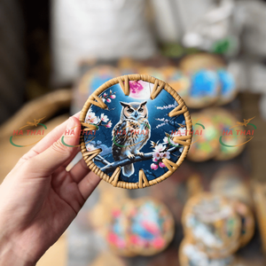 Sous-verres ronds en rotin tendance 2025, sous-verres décoratifs pour boissons, articles de cuisine artisanaux durables, nouvelle collection - Product Image 3