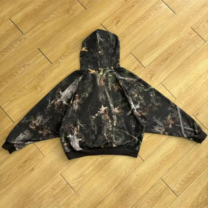 Sweat-shirt à capuche camouflage personnalisé pour homme, motif arbre, coupe oversize, streetwear, molleton épais, chasse, extérieur, prix usine - Product Image 1