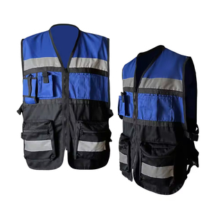 Wholesale Supplier Working Wear Hi Vis Flash Reflect Multiple Pocket Heavy Duty Safety Vest Waterproof Class 2 Uniform Polyester - Product Image 4