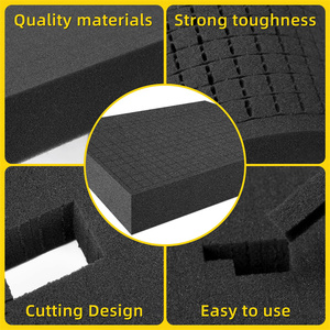 Éponge <span class=keywords><strong>de</strong></span> <span class=keywords><strong>grille</strong></span> <span class=keywords><strong>de</strong></span> bricolage personnalisée en usine, coupe au hasard, éponge PU résistante à la déchirure, adaptée à la doublure d'emballage d'outil <span class=keywords><strong>de</strong></span> forme spéciale - Product Image 5