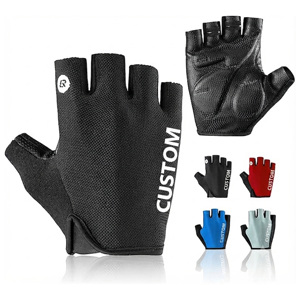 Wholesale Custom Made High Quality Heavy Duty Half-Finger Racing Cycling Gloves /Polyester/Spandex Materials Non-Slip - Product Image 1