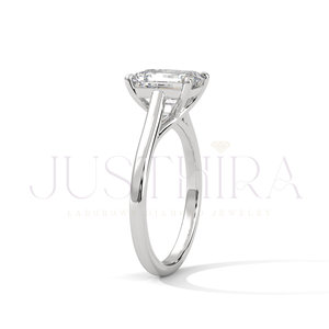 Most Selling Solitaire Radiant Cut Diamond <b>Ring</b> for Everyday Wear Office Use and Elegant Styling Wedding Engagement <b>Ring</b> For Her - Product Image 4