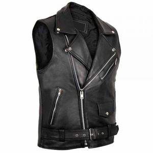 Chaleco de Cuero Estilo Vaquero, Diseño Personalizado OEM/ODM, Chaleco Occidental Clásico de Cuero Genuino, Suministro Directo de Fábrica - Product Image 4