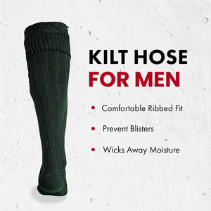 Top Quality Scottish Kilt Hose <b>Socks</b> for Men Highland Dress <b>Long</b> Length Ribbed Design Comfortable Fit Wholesale Supplier - Product Image 2