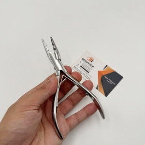 Pinzas para Extensiones de Cabello Beautivia, Herramienta Profesional de Acero Inoxidable para Instalación y Remoción, Pinzas para Cabello de 2 Orificios, Más Vendidas - Product Image 1