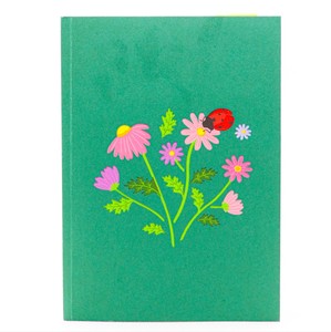 การ์ดป๊อปอัพ 3 มิติ ลายดอกไม้หลากสีสัน การ์ดอวยพรทำมือ ของขวัญปี 2026 การ์ดป๊อปอัพ 3 มิติ ป่าดอกไม้ งานฝีมือกระดาษป๊อปอัพ - Product Image 4