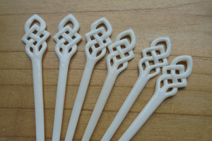 ไม้เสียบผมทำจากกระดูกขัดเงา |   กิ๊บติดผมทำมือแบบดั้งเดิม งานฝีมือจากวัสดุธรรมชาติ - Product Image 5