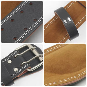 Cinturón de Soporte Lumbar Profesional para Levantamiento de Pesas, de Cuero Genuino, para Gimnasio y Entrenamiento, con Logotipo Personalizado - Product Image 4