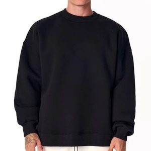 Sweat-shirts personnalisés vintage formels d'hiver à manches longues, tissés, avec blocs de couleur, noirs, service OEM numérique, fabricant - Product Image 1