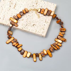 Collier de perles irrégulières en résine faites à la main, multicolores, bijoux de mode, artisanat moulé, pour femmes et filles - Meilleures ventes - Product Image 4