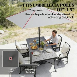 Base de parasol de terrasse noire uniquement – Support de parasol d'extérieur de qualité supérieure - Product Image 4