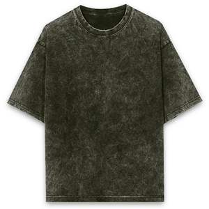 Camiseta Retro de Algodón Lavado al Ácido para Hombre, Camiseta Gruesa de 220 GSM, Estilo Vintage Unisex, Variedad de Colores - Product Image 3