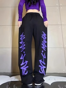 Printed Drawstring Sweatpants Women's Street Hip Hop <b>Dancing</b> Casual Trendy <b>Pants</b>, Women's Athleisure - Product Image 5