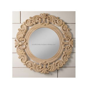 Marco de espejo de boda de madera hecho a mano moderno de calidad de exportación para decoración de habitaciones espaciosas disponible a granel de la India - Product Image 1