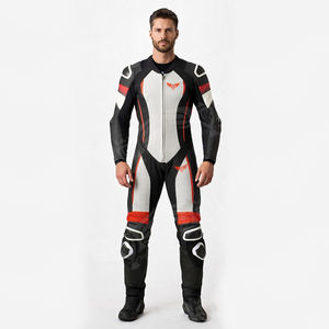 Traje de Cuero Personalizado para Motociclismo de Carreras, Traje de Motociclista de Una Pieza con Protección CE, Equipo de Protección para Motociclistas, Traje de Carreras en Pista - Product Image 3