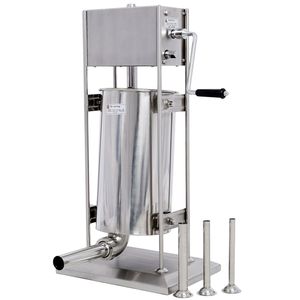 Remplisseuse de saucisses professionnelle à double vitesse en acier inoxydable 22LB/10L, remplisseuse de viande verticale avec 4 tubes de remplissage - Product Image 2