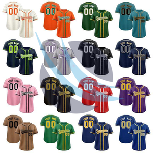 Custom Sublimated Printed Baseball Jersey Men Women Personalised Team <b>Shirt</b> <b>Button</b>-Up Uniform Name Number Anti-Bacterial 100% - Product Image 5