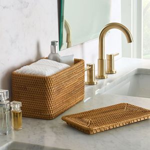 Cesto Organizzatore in Rattan Marrone con Coperchio Better Homes and Gardens, Elegante Soluzione per l'Organizzazione - Product Image 2