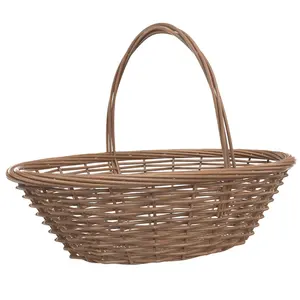 Luxury Selling Rattan Basket Traditional Bowl Shaped Flower Basket Decorative Multipurpose Rattan Basket for Storage and Gifting