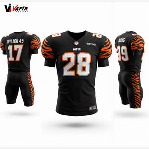Maillots de football américain personnalisés, imprimés par transfert thermique, respirants, à manches courtes, nom et numéro de l'équipe universitaire, vêtements de sport pour le football - Product Image 5