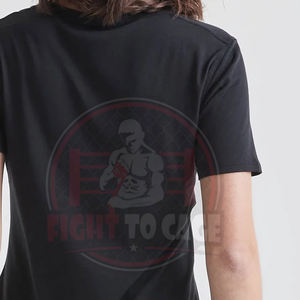 Camiseta de Verano para Mujer, Suave y Transpirable, Informal, Ecológica, de Algodón Liso, de Primera Calidad, Color Negro Sólido, Cuello en V - Product Image 5