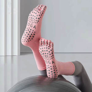 Calcetines de Yoga y Pilates Antideslizantes para Mujer, Tejidos con 5 Dedos, de Algodón Peinado, Sin Costuras, Transpirables y de Secado Rápido, Venta al Por Mayor - Product Image 5