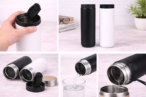 Gobelet en acier personnalisé GiftSip avec impression pour une utilisation promotionnelle au bureau - Product Image 2