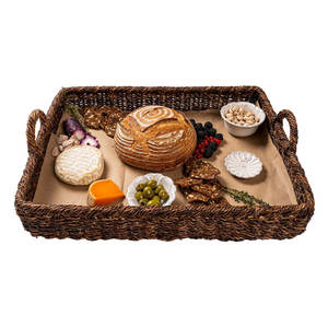 Plateau de service décoratif tissé en saule - Product Image 2