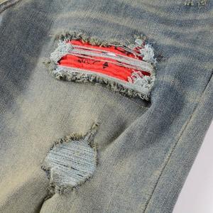 Jeans Cargo en Denim Vintage pour Hommes, Lavage Clair, Respirants, Écologiques, 100% Coton, Conception Personnalisée, Haute Qualité, Vente en Gros OEM - Product Image 6