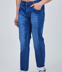 Best Selling Men's Casual Solid Breathable Skinny Jeans Regular Fit with Mid Waist Softener Wholesale in Low Price - Product Image 1