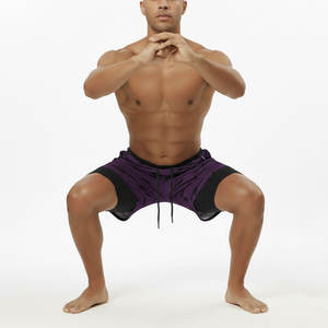 Shorts de sport pour hommes, doublés, séchage rapide, poches zippées, shorts de course, shorts de fitness, shorts de randonnée, shorts de course 2 en 1 - Product Image 4