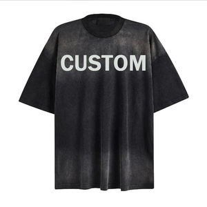เสื้อยืดผู้ชายโอเวอร์ไซส์ผ้าเกล็ดหิมะไล่โทนสี - Product Image 3