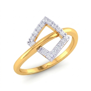 Anillo de Compromiso y Boda de Oro Sólido de 14K con Diamante Cultivado en Laboratorio de Corte Brillante Redondo para Mujer, Regalo Moderno - Product Image 5