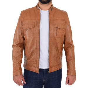 Veste en cuir d'hiver pour homme, nouvelle collection, design personnalisé, respirante, style bomber. - Product Image 2